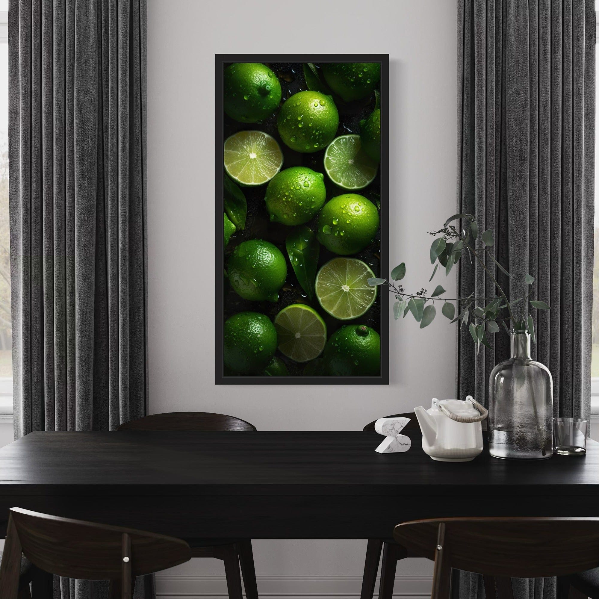 restaurant bar wall décor limes
