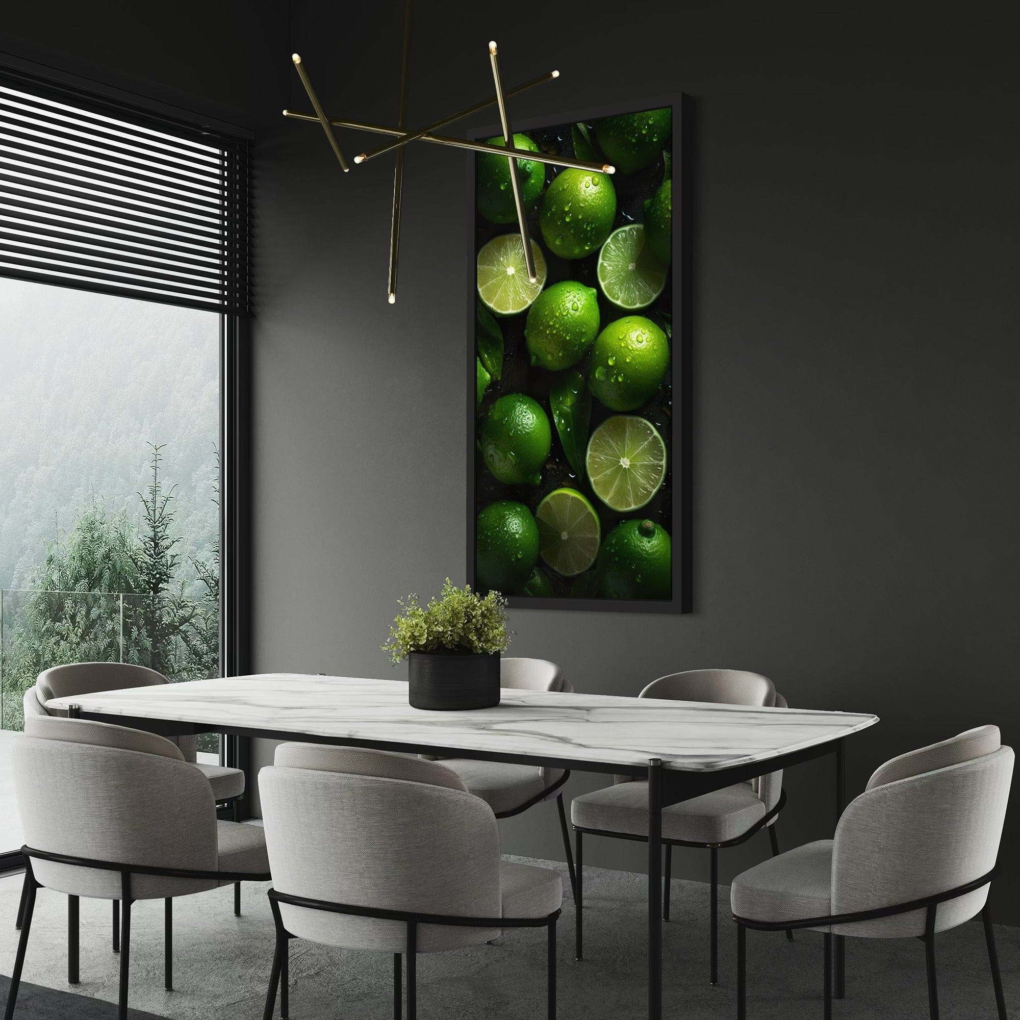 dewy lime close up wall art