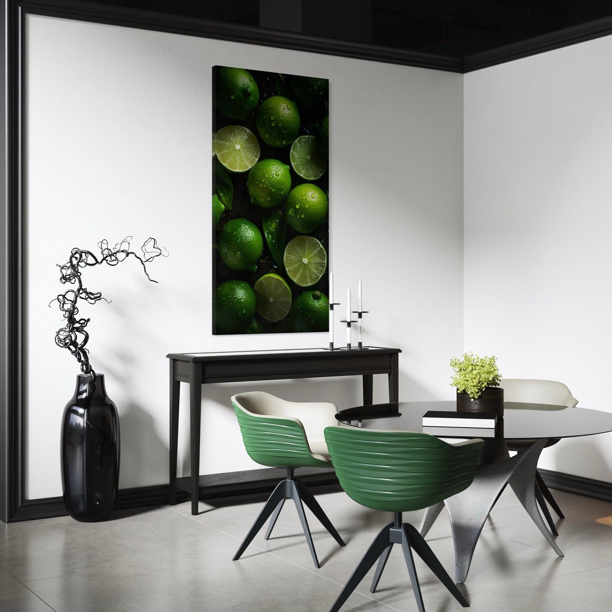 lime slice photography canvas
