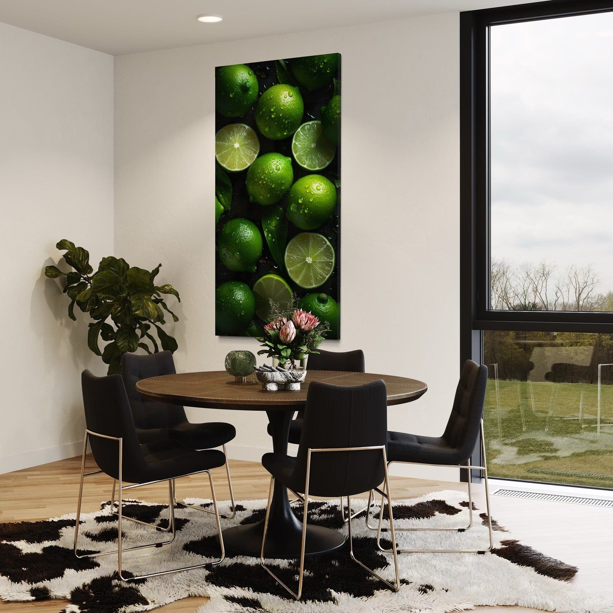 dark background citrus artwork