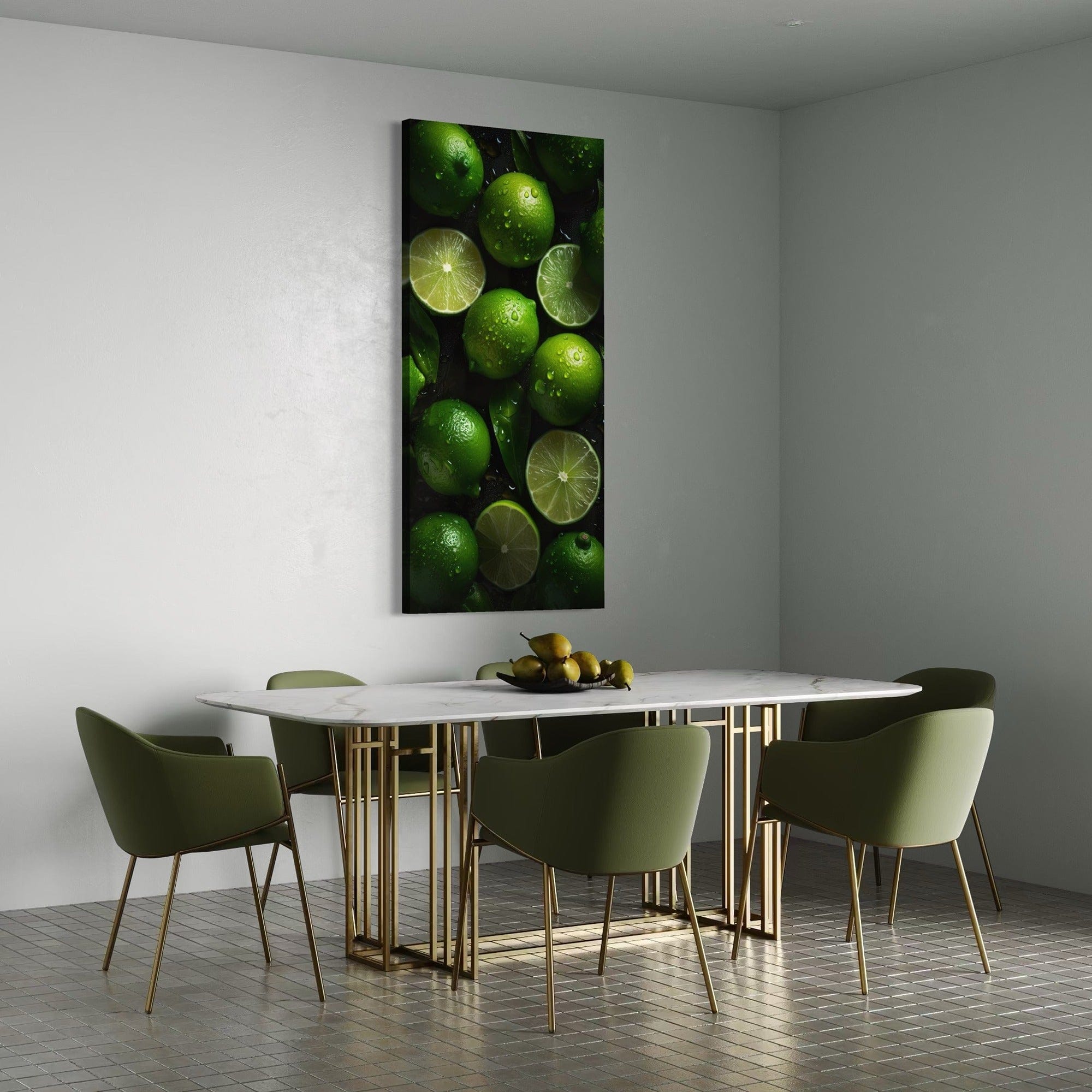 gourmet café citrus wall print