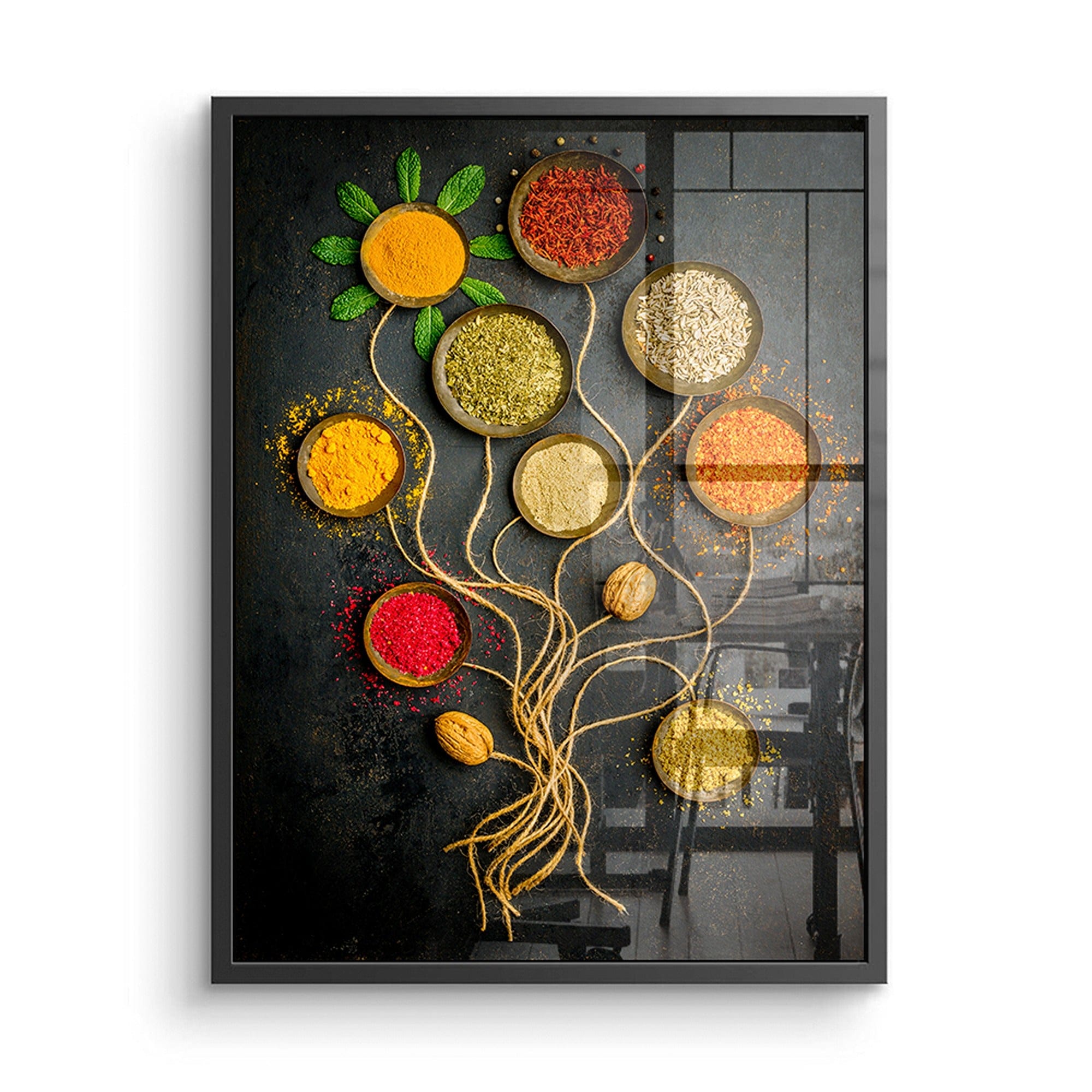 Restaurant wall art culinary seasoning canvas