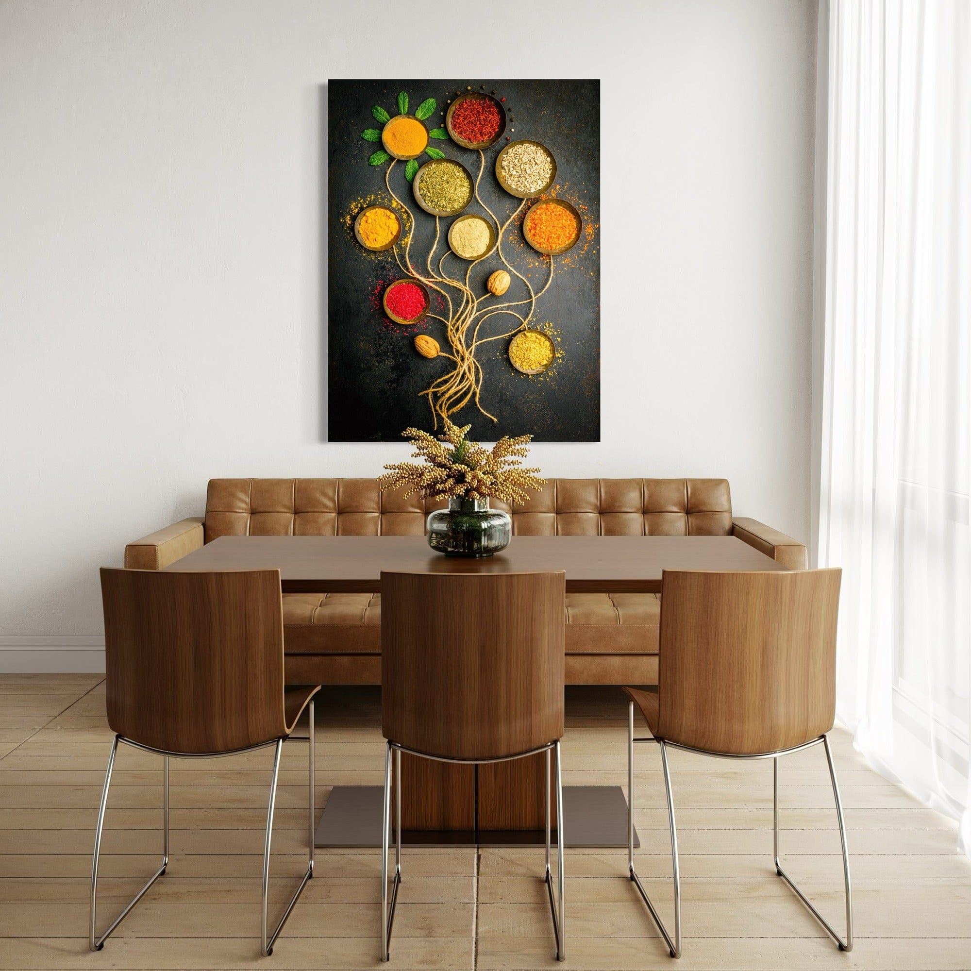 Food photography style spice canvas print