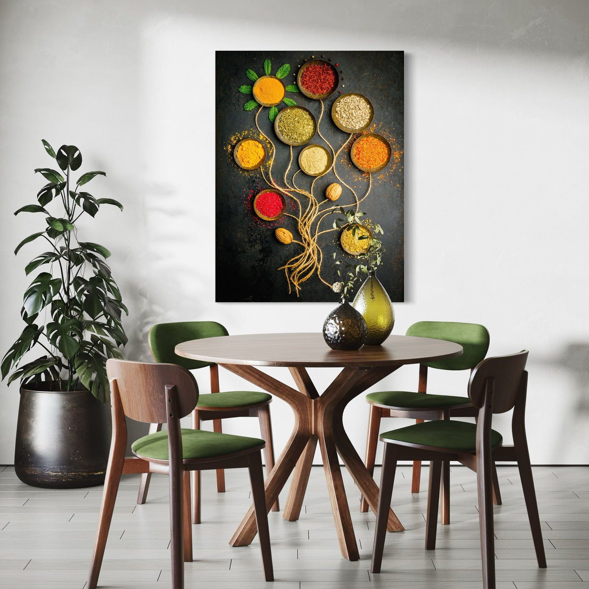 Mediterranean spices artwork for pantry wall