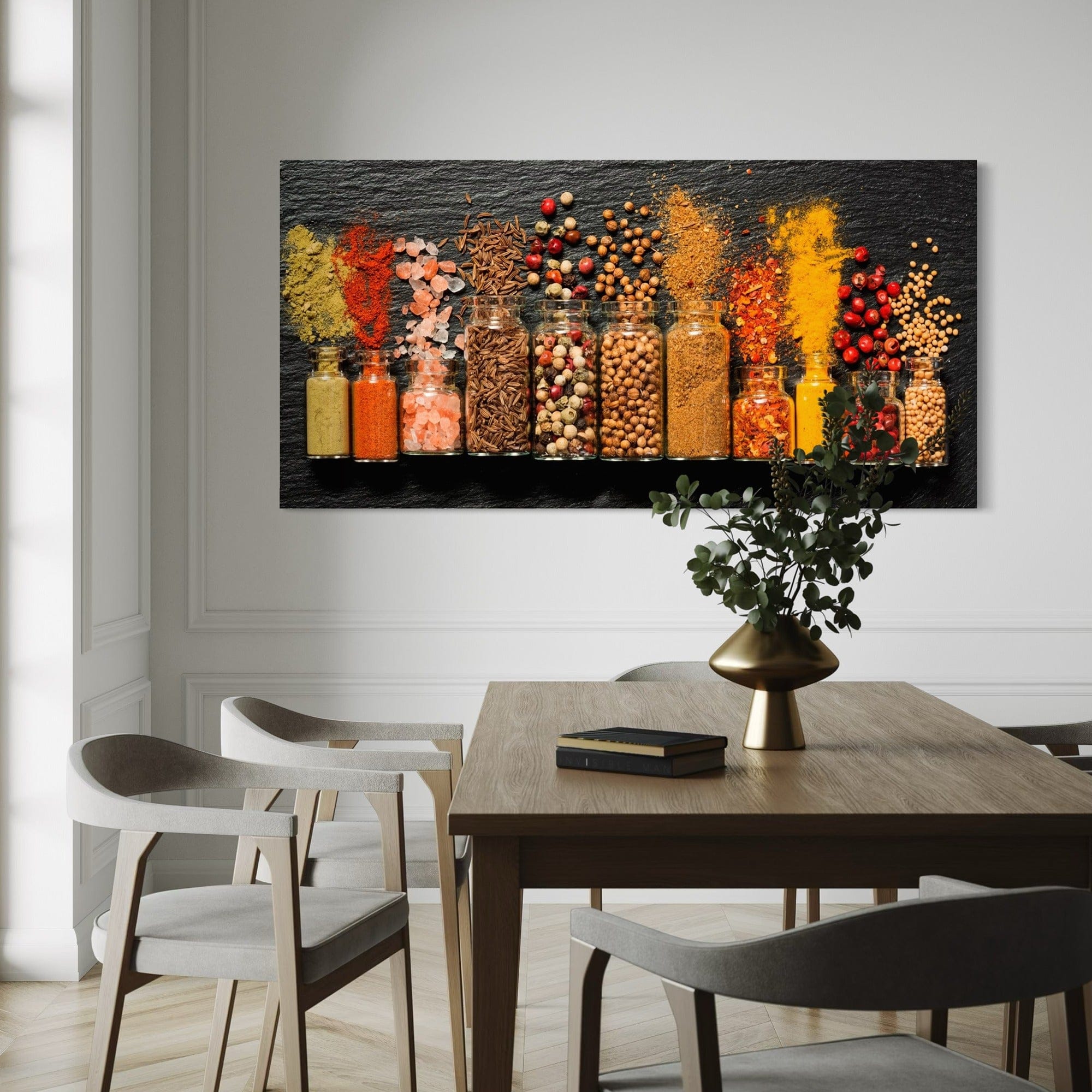 Culinary pantry decor spice collection canvas