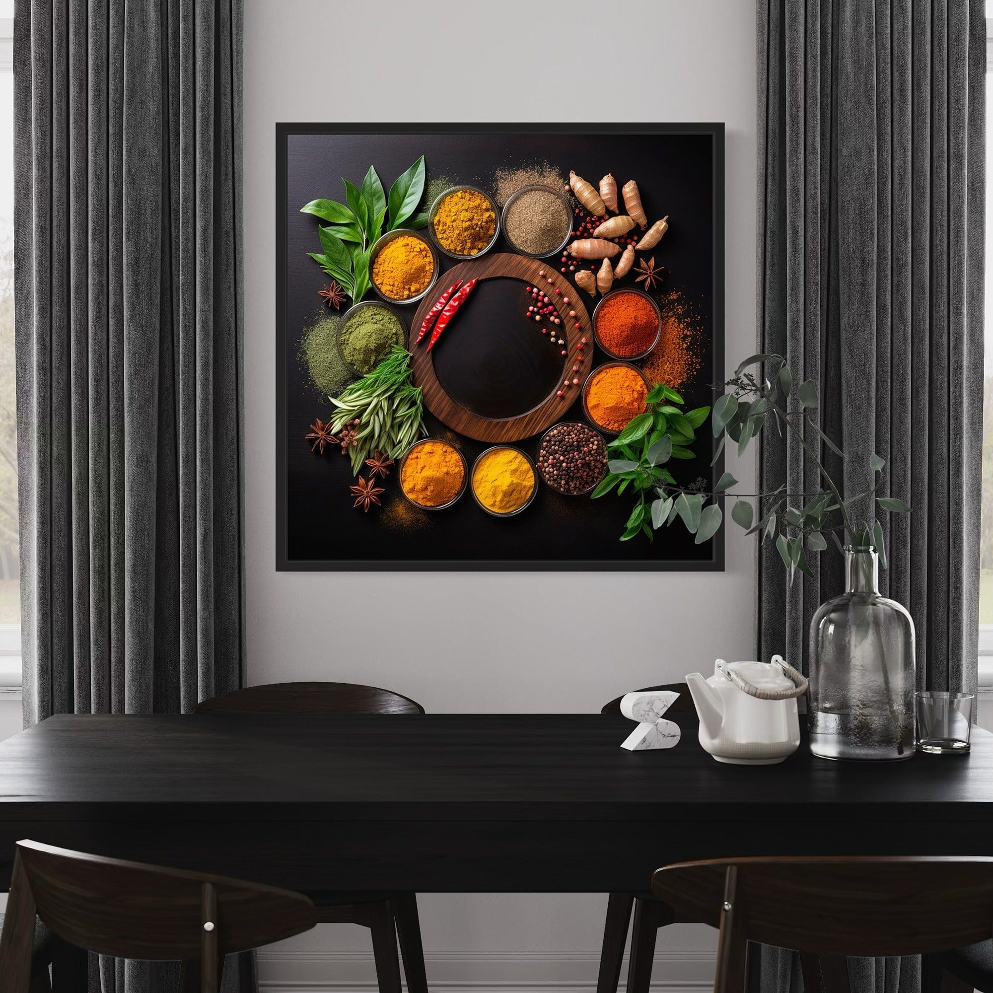 cozy café decor spice canvas print