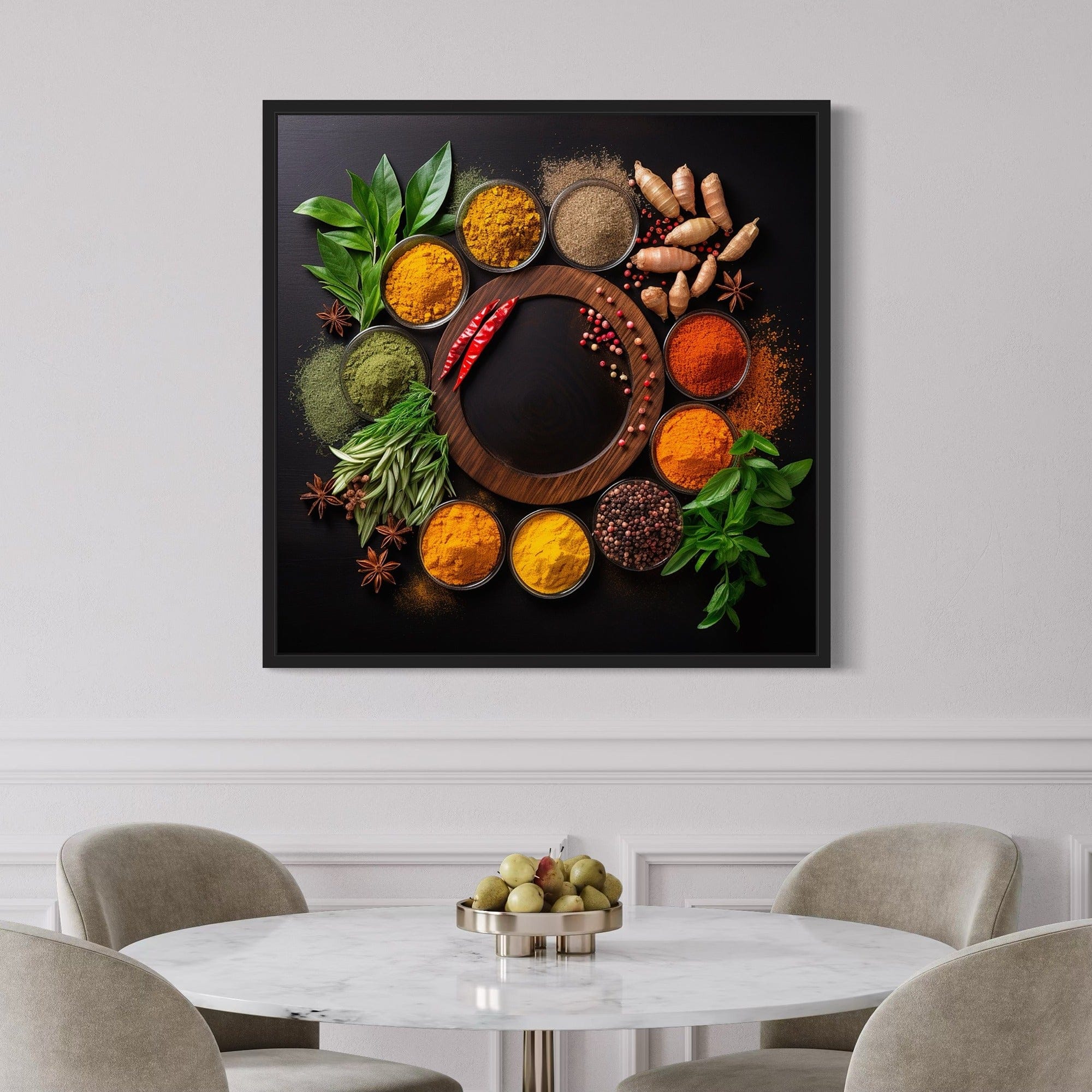 uv resistant spice canvas ready to hang