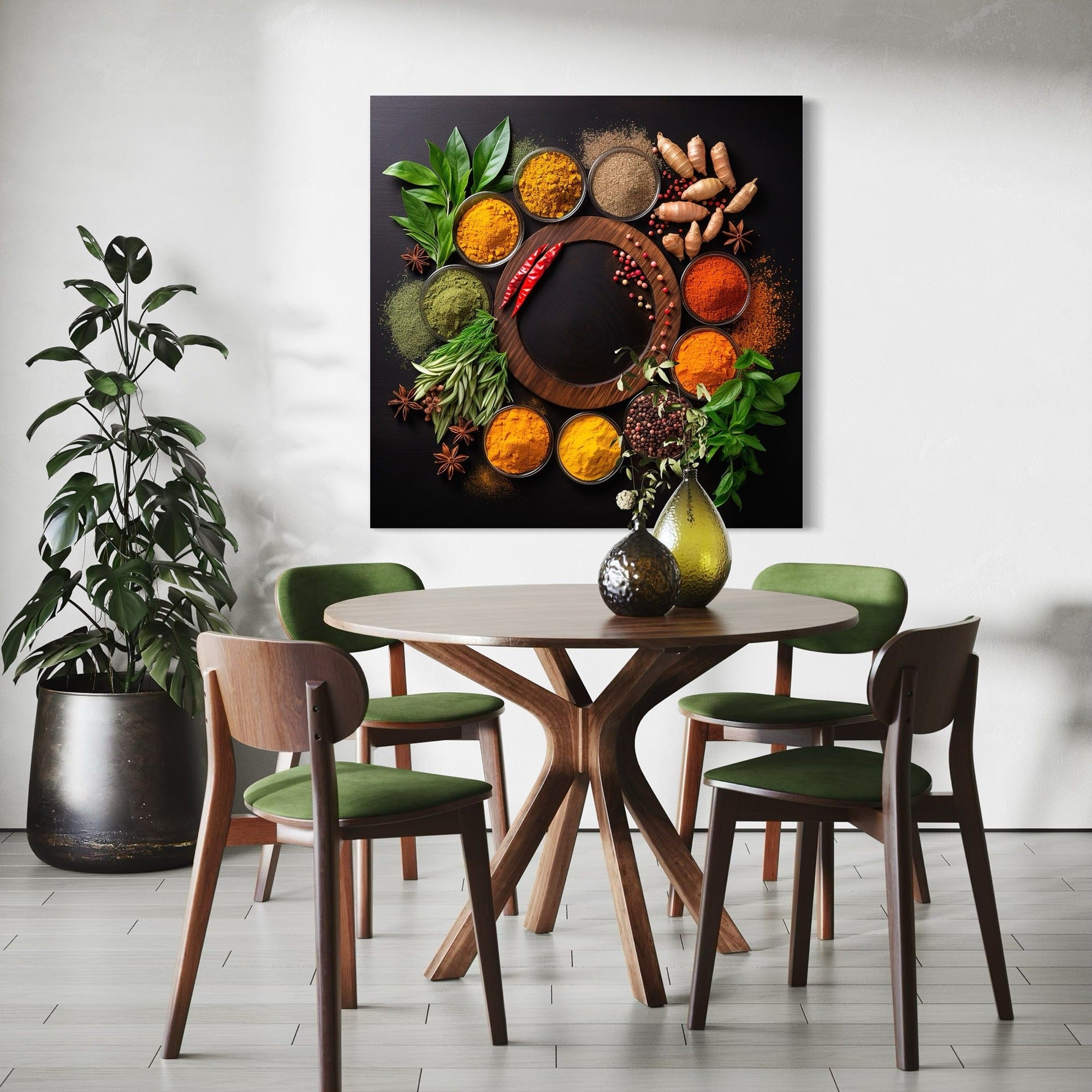 culinary kitchen wall decor spice bowls