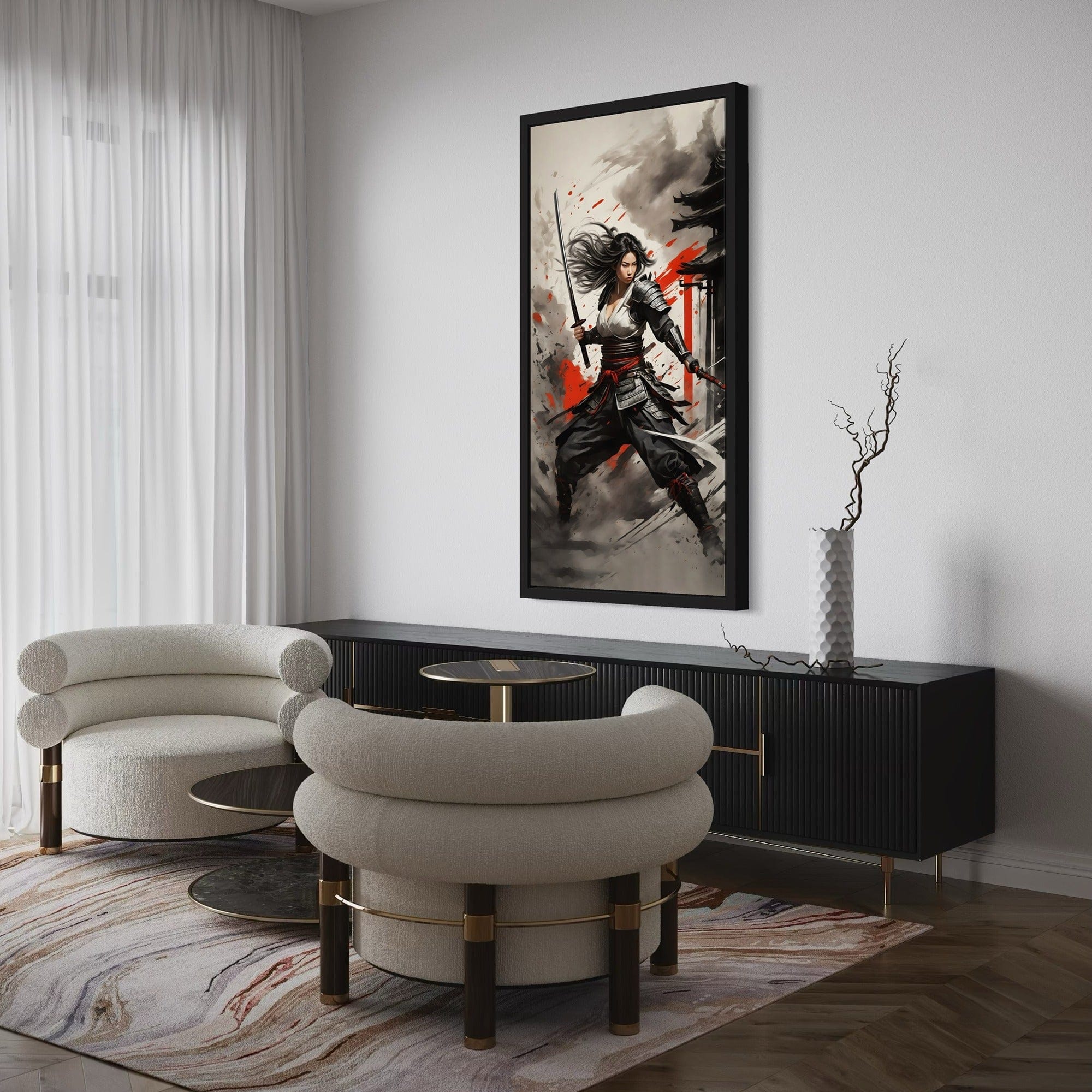 Spirit of the Blade – Female Samurai Canvas Wall Art
