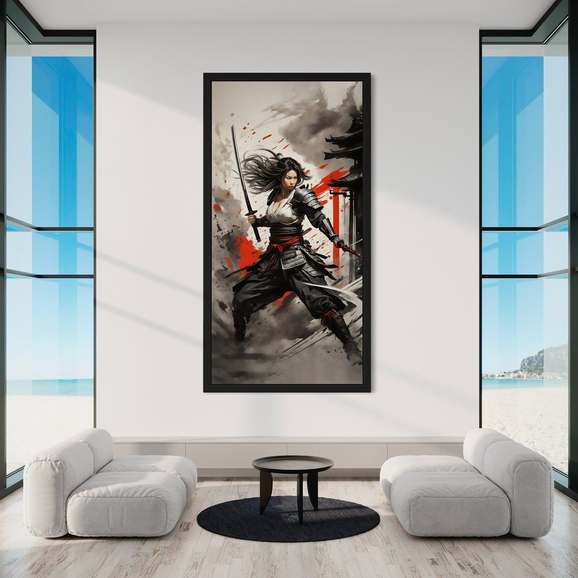 Spirit of the Blade – Female Samurai Canvas Wall Art