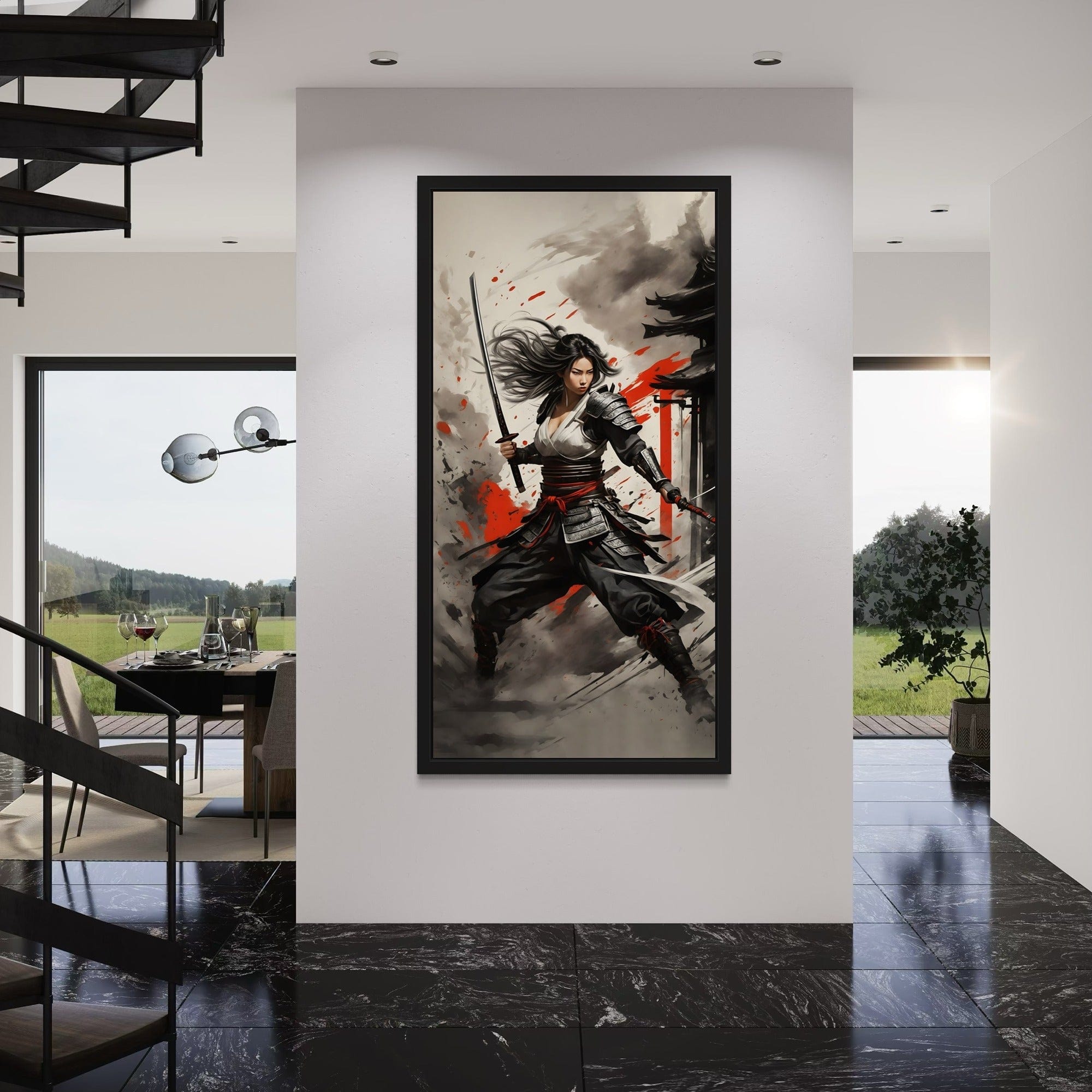 Spirit of the Blade – Female Samurai Canvas Wall Art