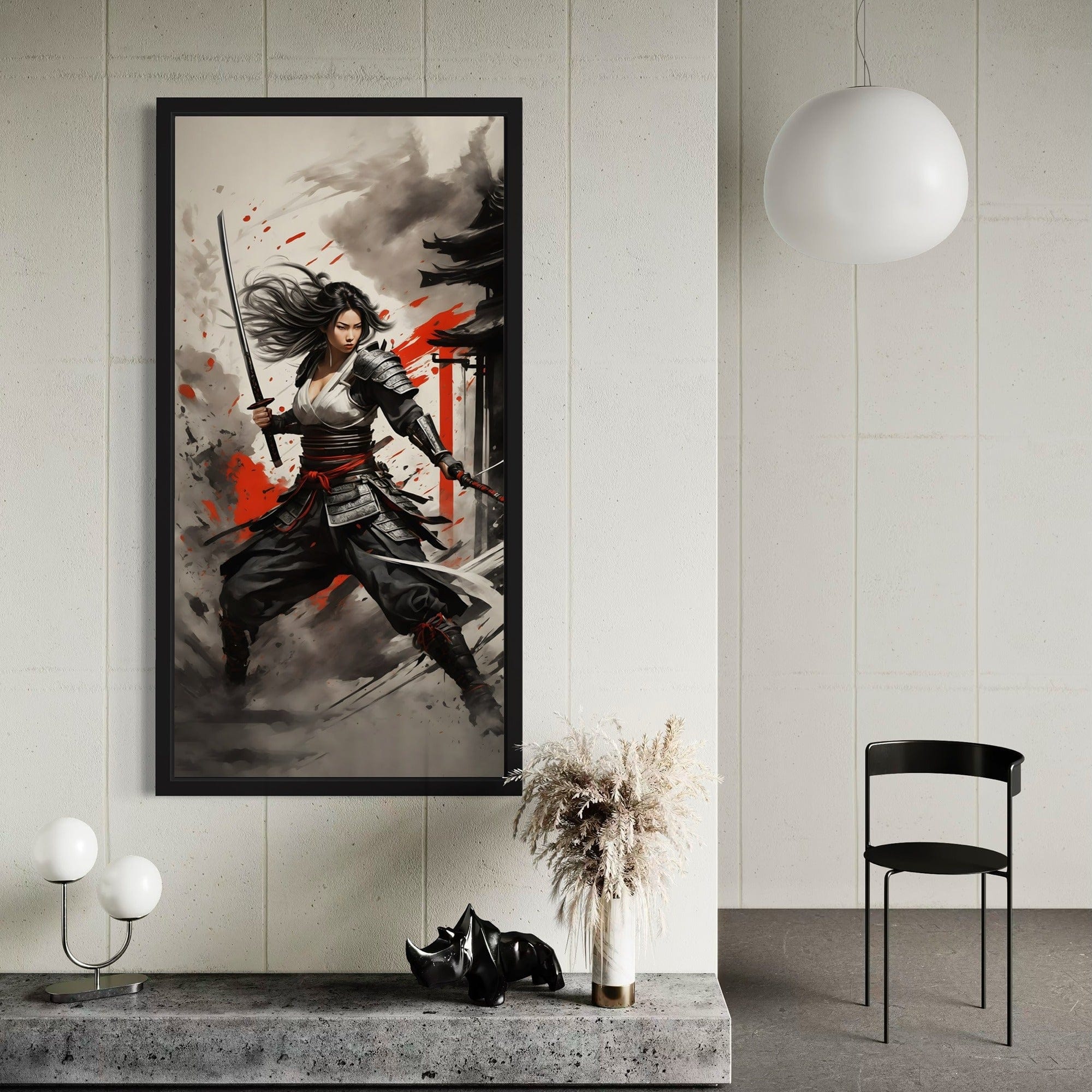 Spirit of the Blade – Female Samurai Canvas Wall Art