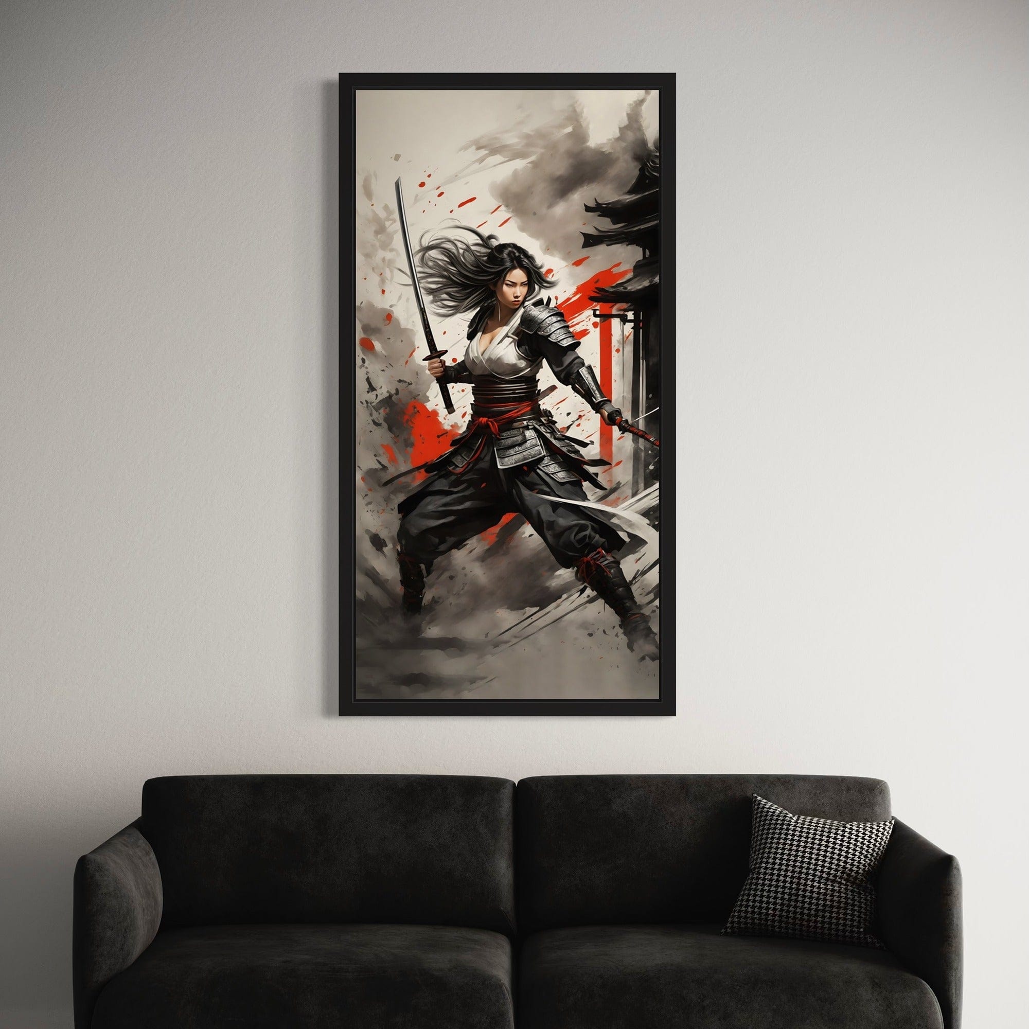 Spirit of the Blade – Female Samurai Canvas Wall Art