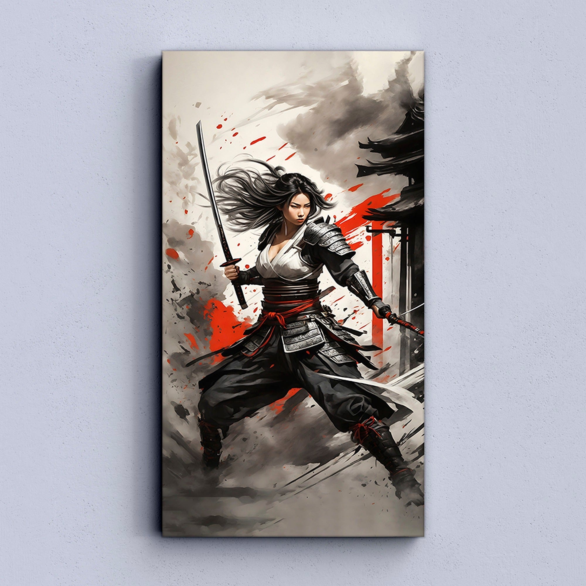 Spirit of the Blade – Female Samurai Canvas Wall Art
