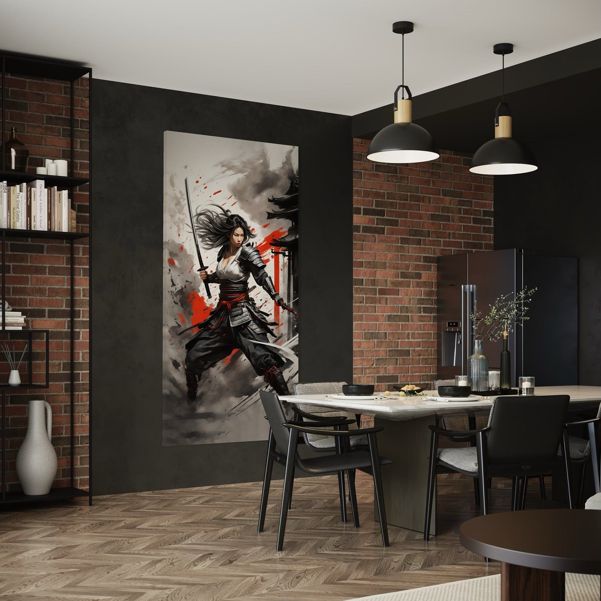 Spirit of the Blade – Female Samurai Canvas Wall Art