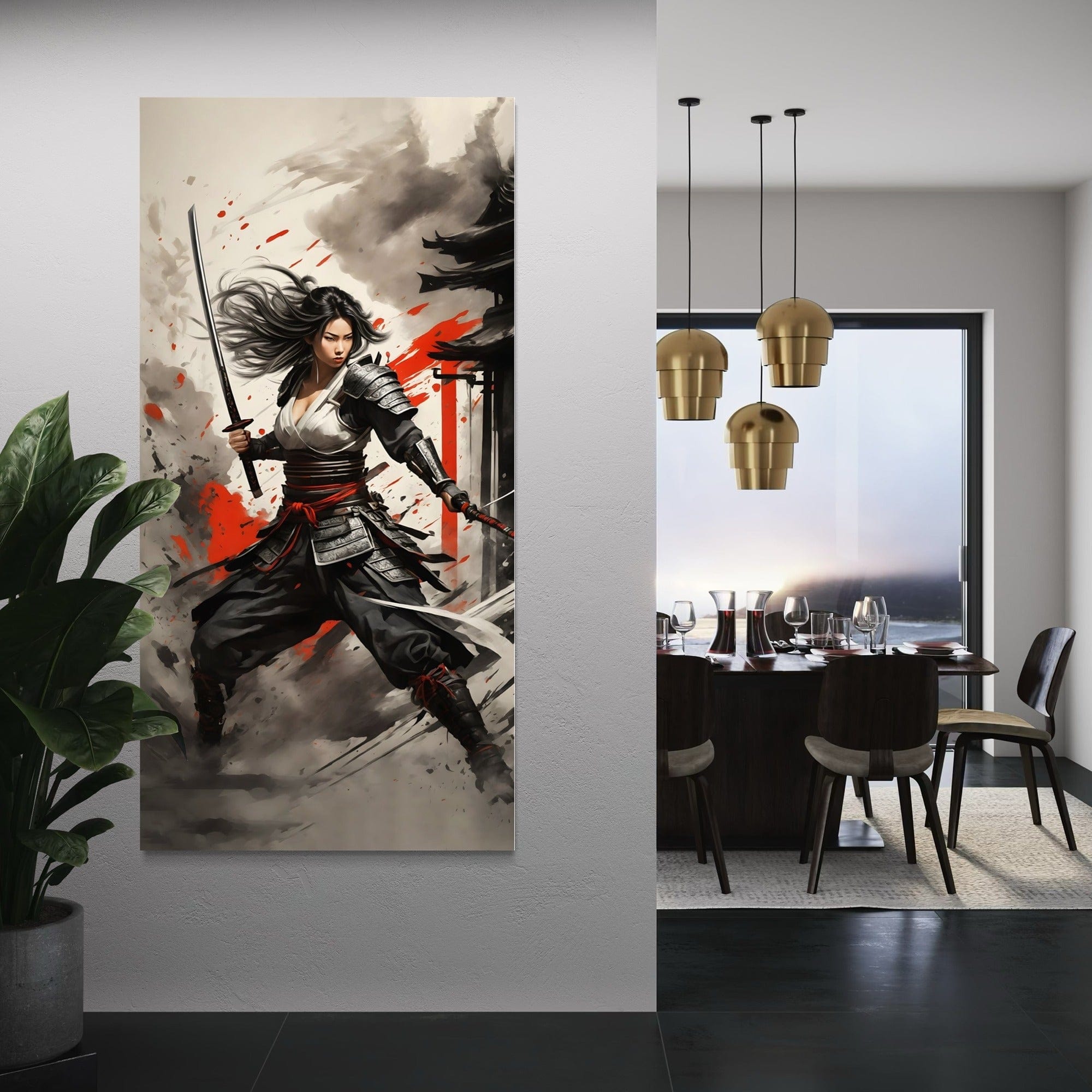 Spirit of the Blade – Female Samurai Canvas Wall Art