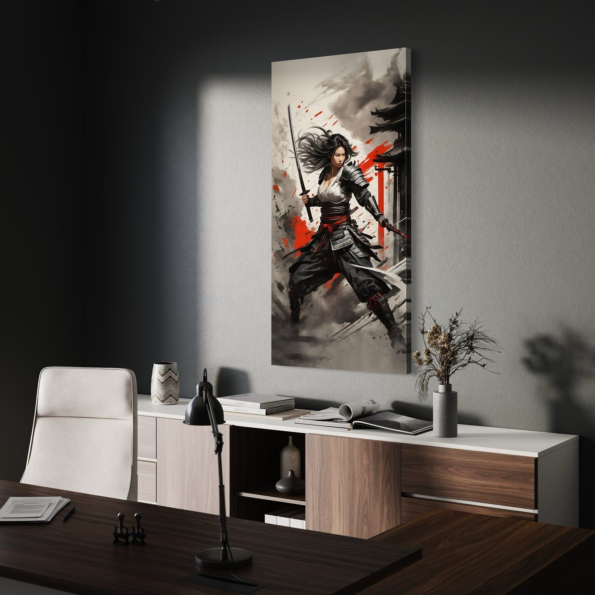 Spirit of the Blade – Female Samurai Canvas Wall Art