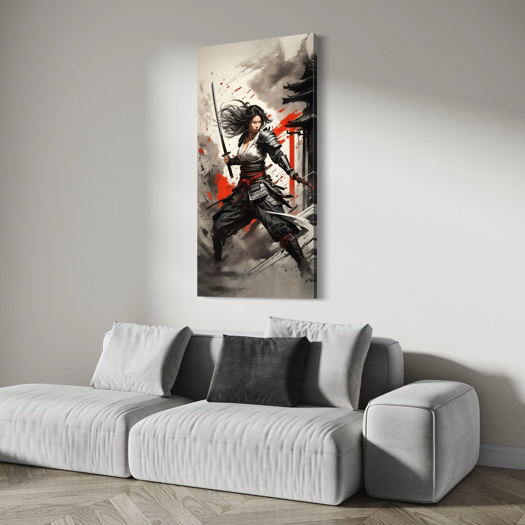 Spirit of the Blade – Female Samurai Canvas Wall Art
