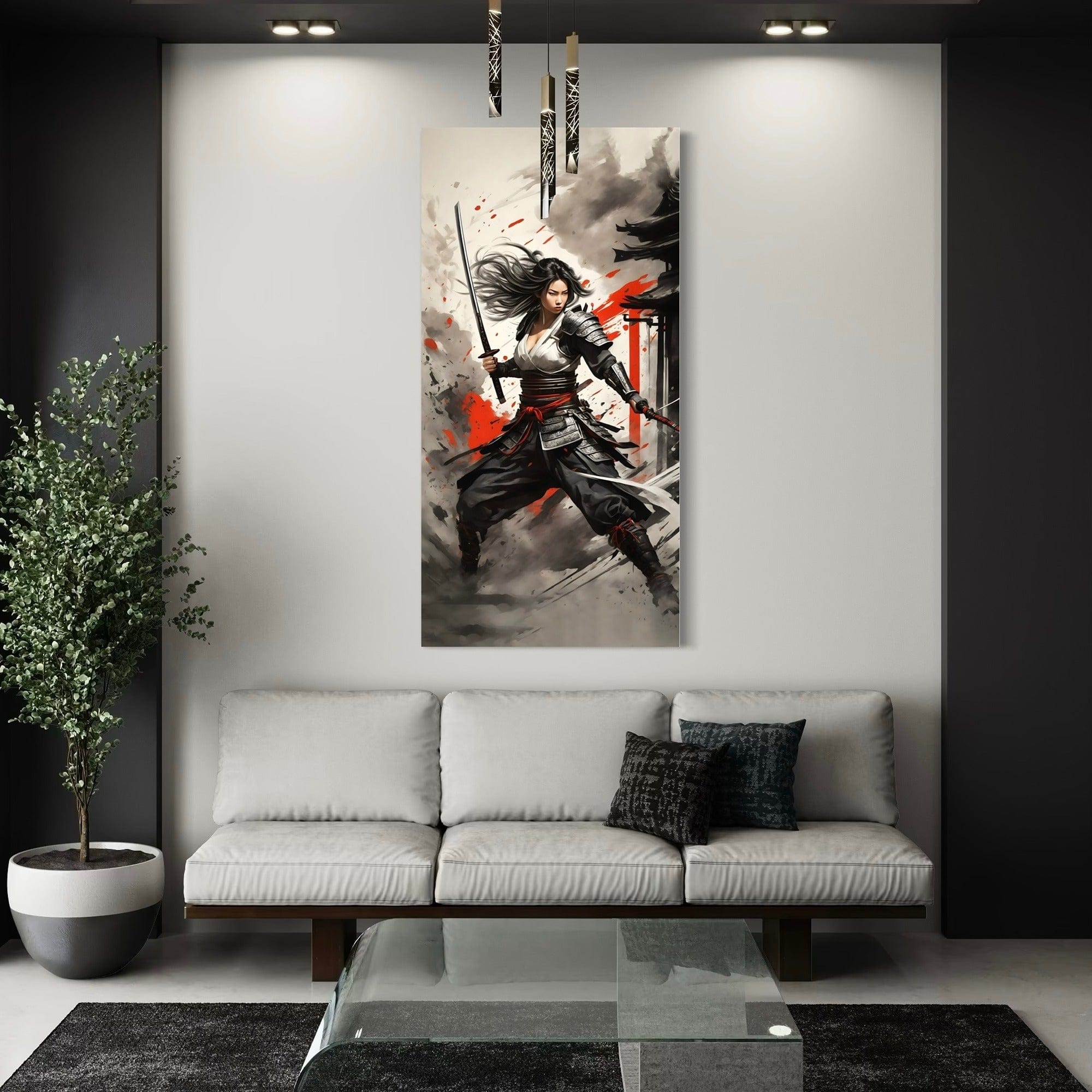 Spirit of the Blade – Female Samurai Canvas Wall Art