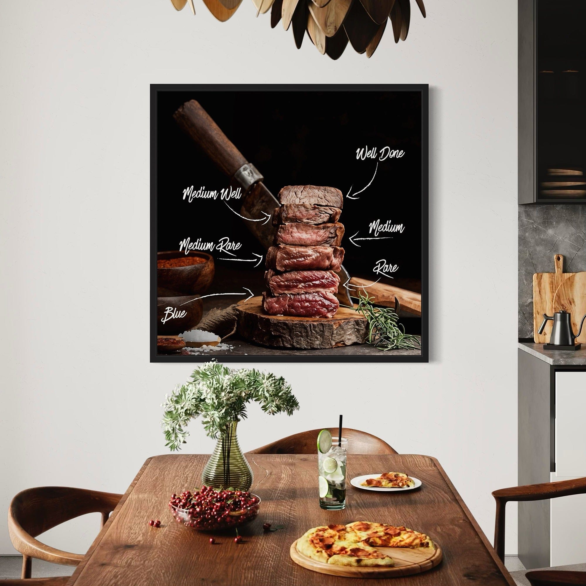 rustic butcher style steak art