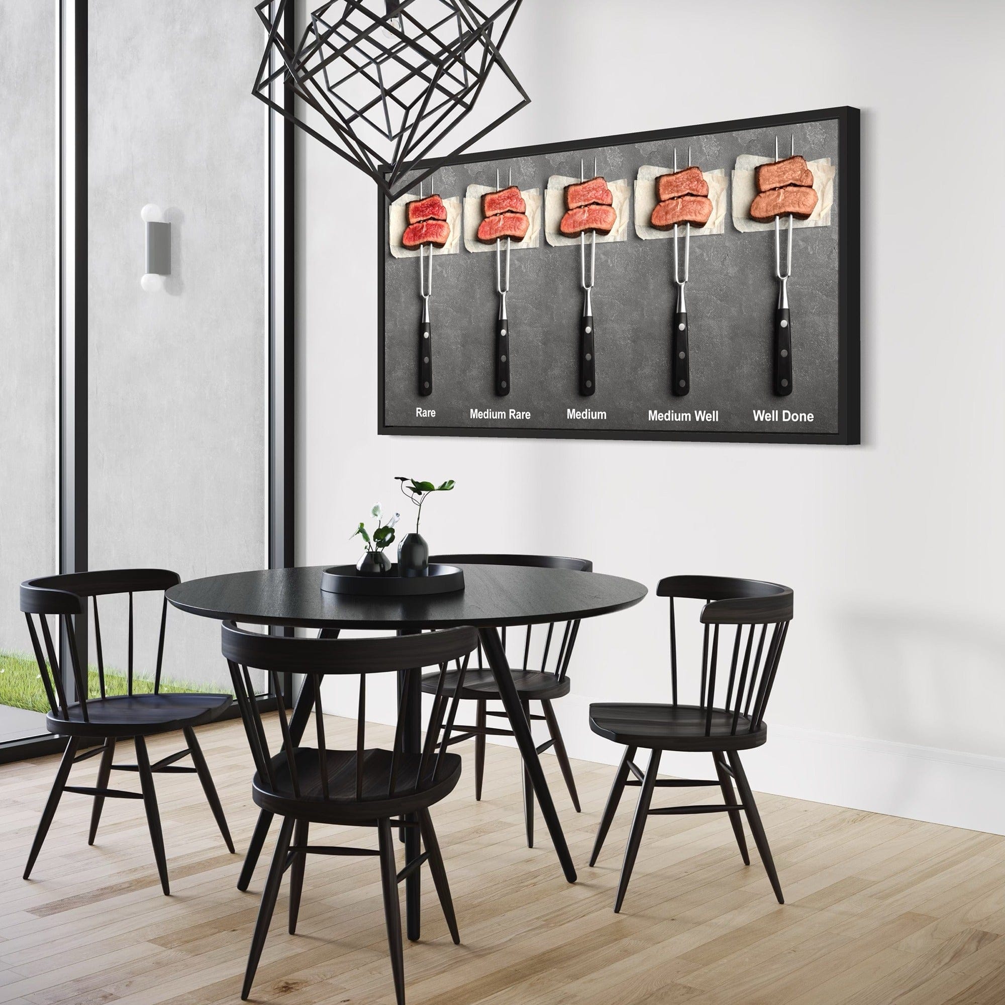 Rare to well done steak guide poster