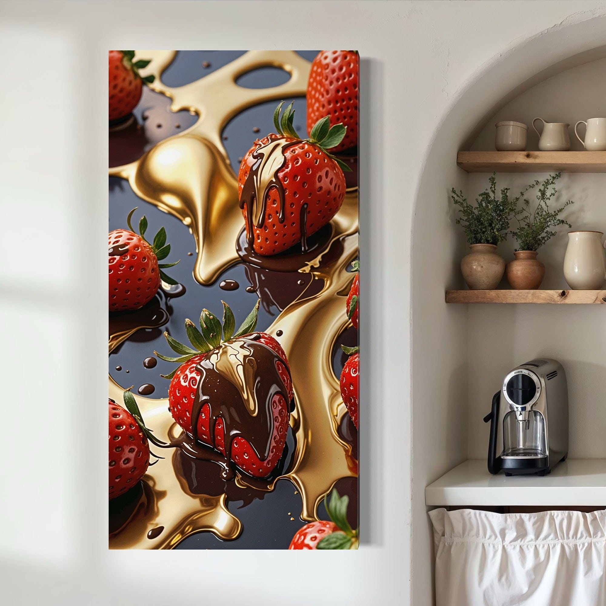 Strawberry Royale - Kitchen Canvas Wall Art