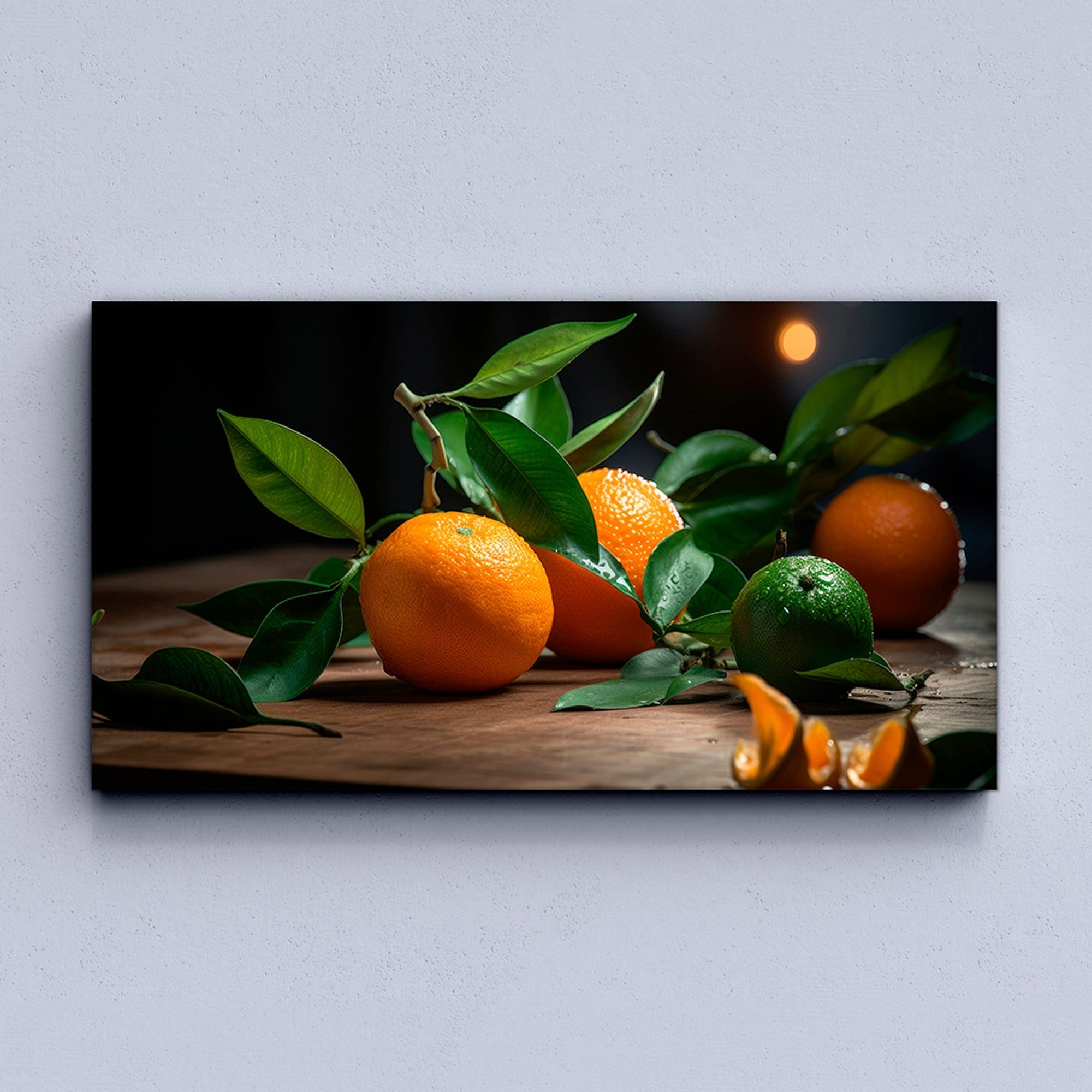 Modern rustic citrus canvas for home decor