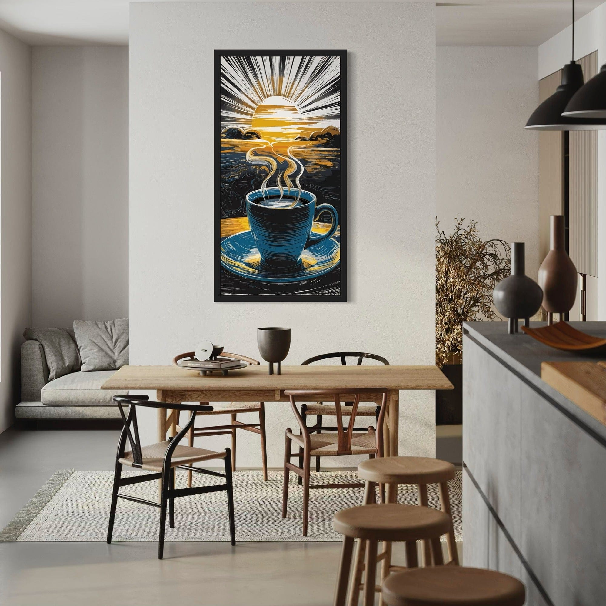 Cafe kitchen artwork vintage coffee print