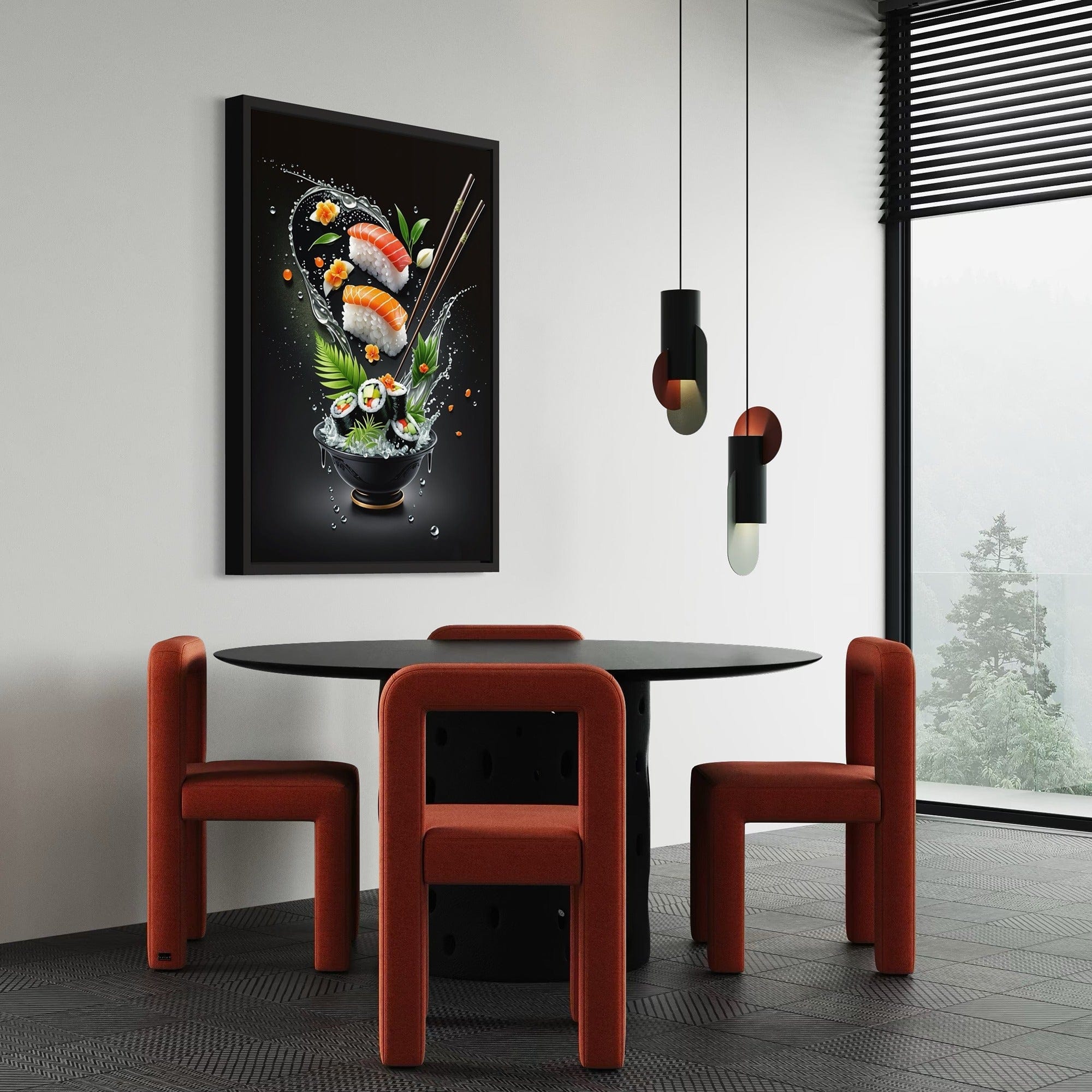 Sushi restaurant decor canvas art