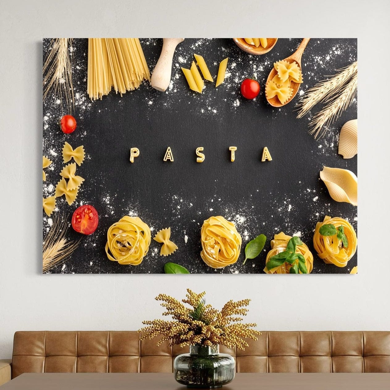 Pasta wall art canvas for kitchen