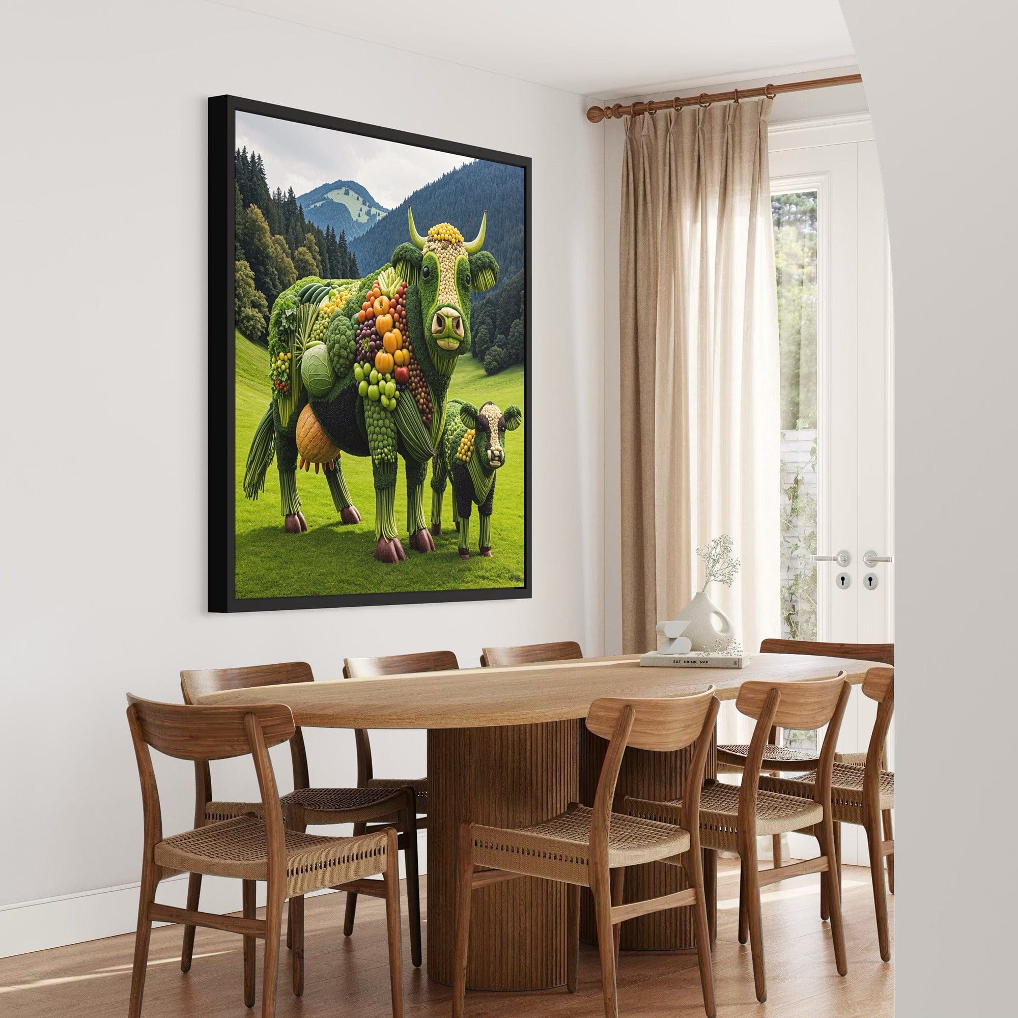 ready to hang kitchen canvas