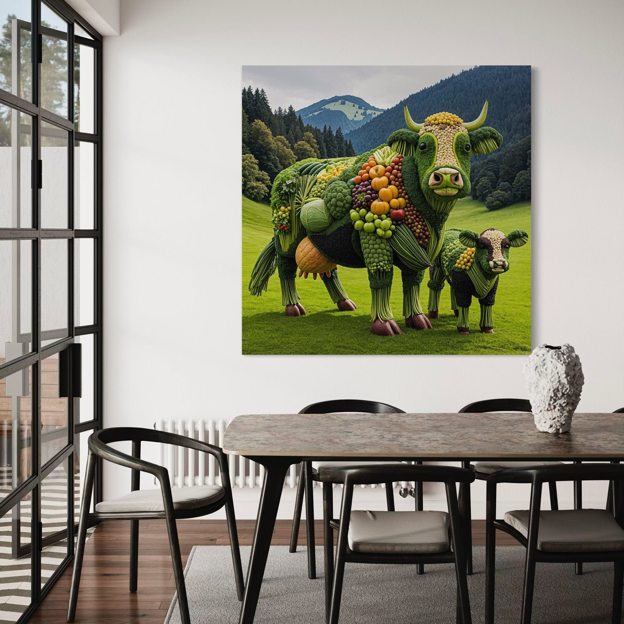 foodie gift canvas print cow