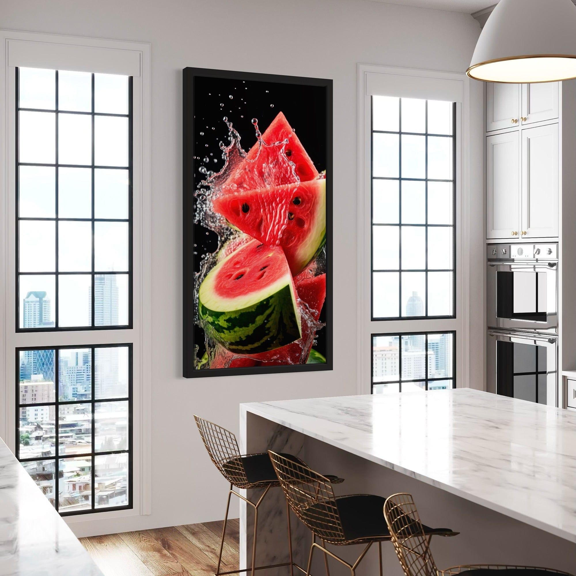 Summer fruit splash wall art for dining room