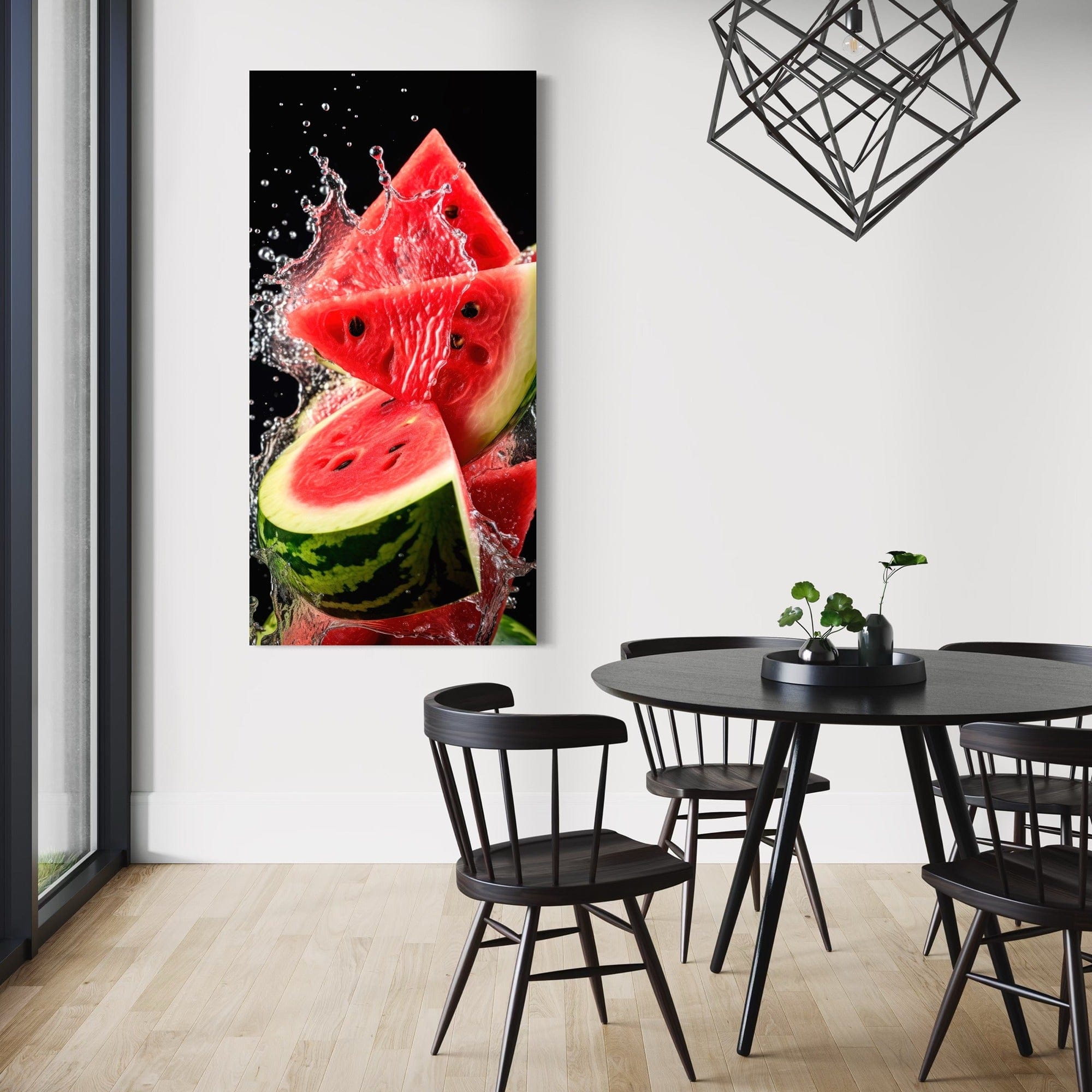 High contrast watermelon slice wall poster