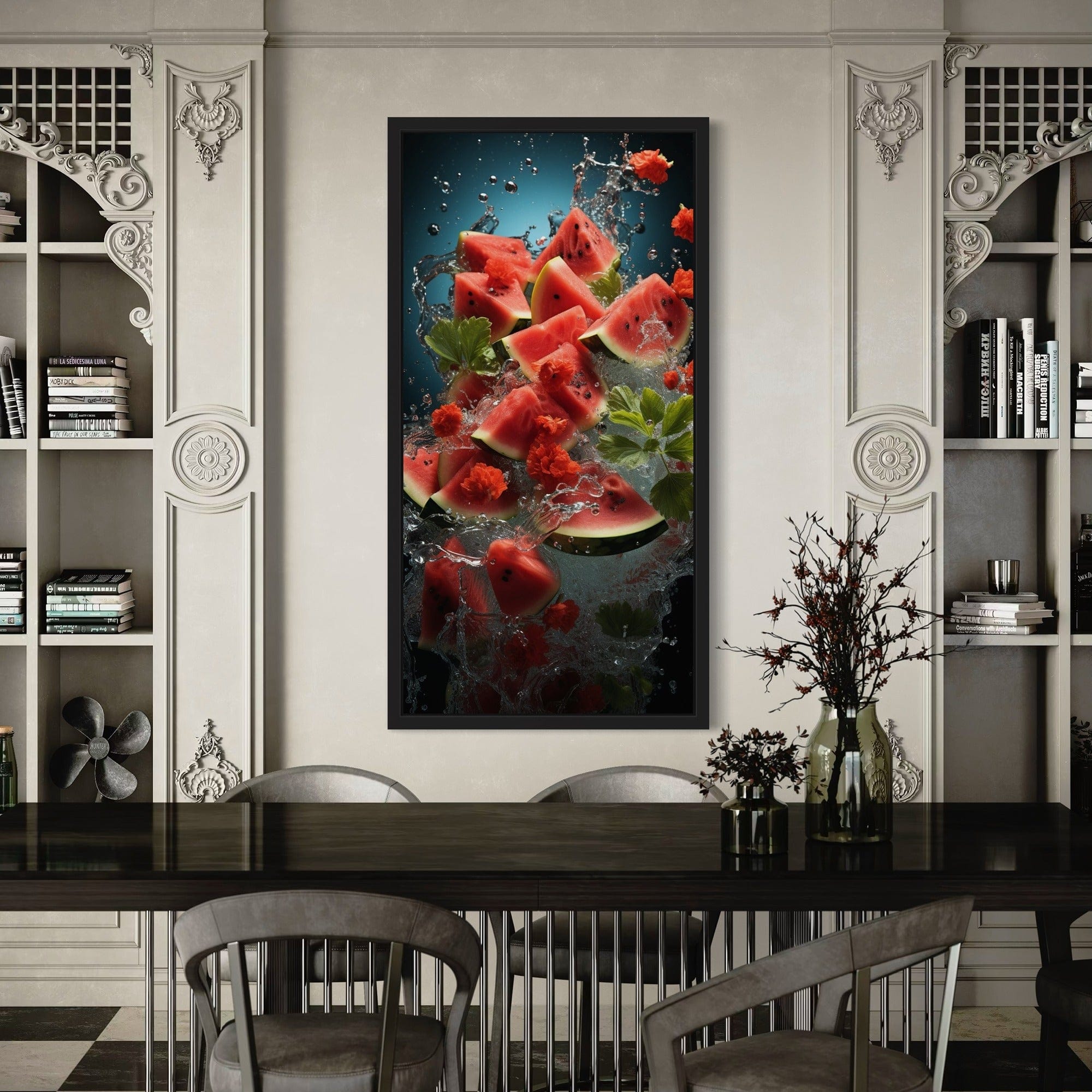 Vibrant red watermelon canvas print