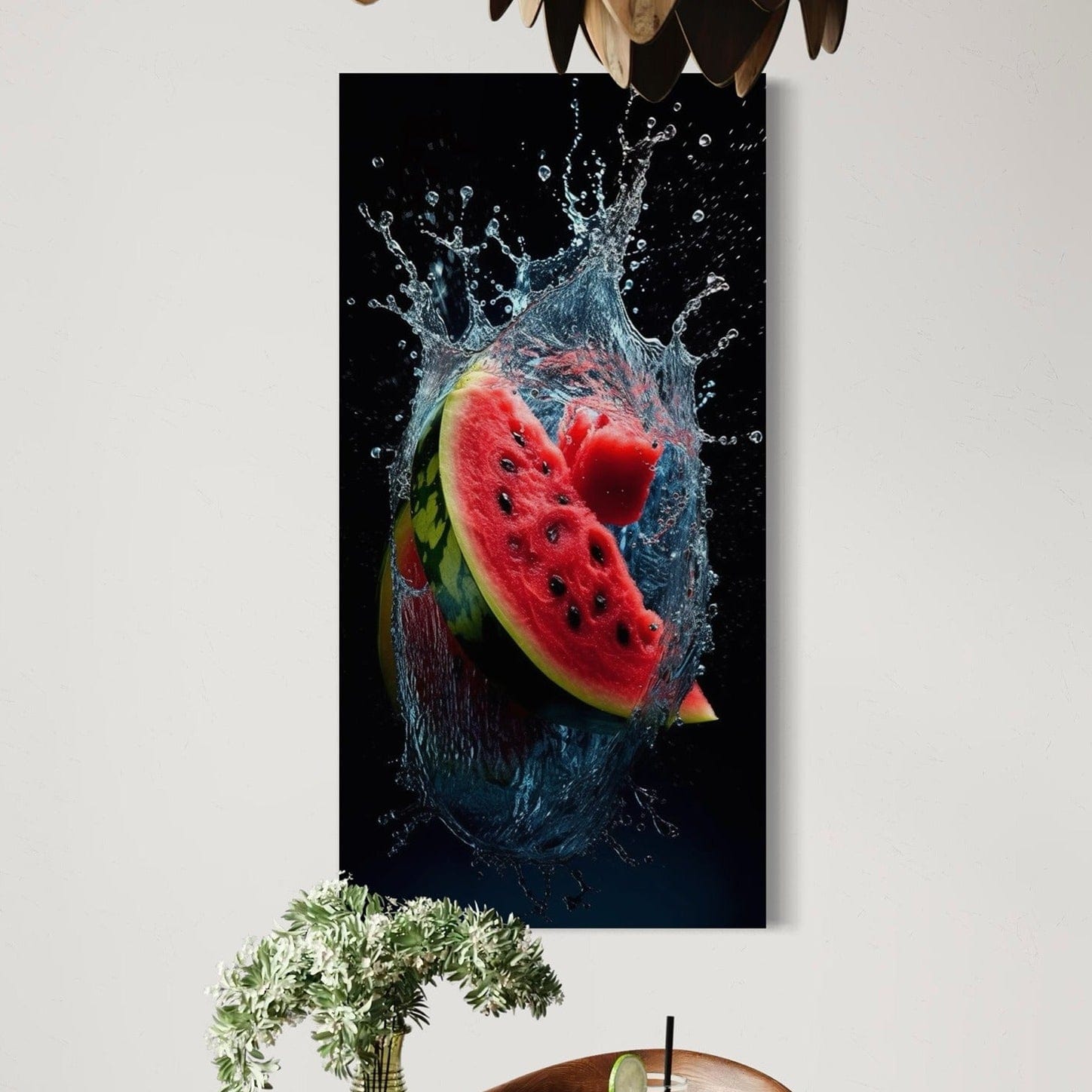 Watermelon splash canvas wall art