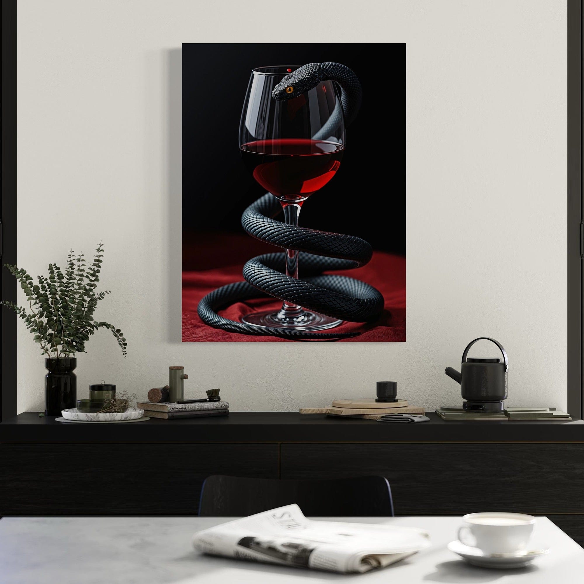 Vino e serpente Tela Arte da parete