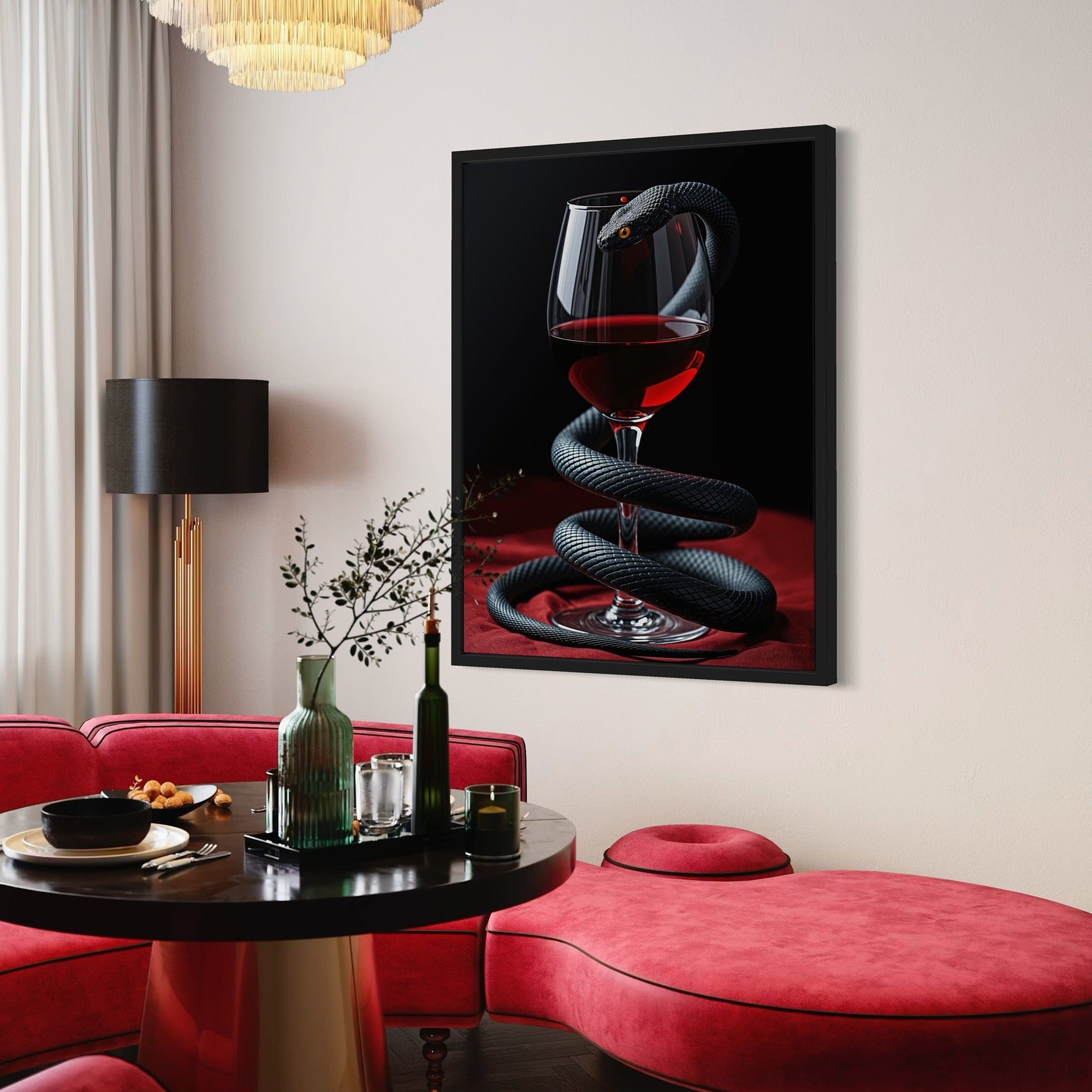 Vino e serpente Tela Arte da parete