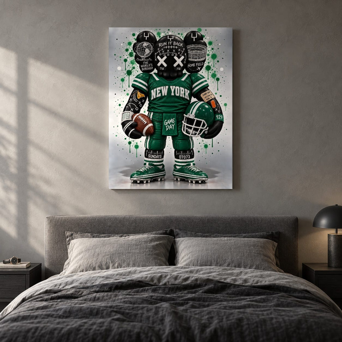 KAWS Style x New York Football – Green & White