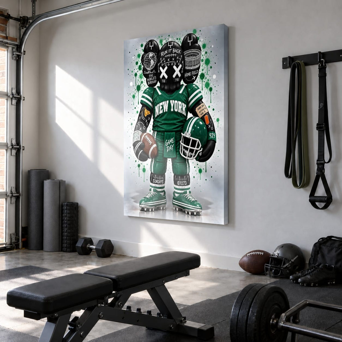 KAWS Style x New York Football – Green & White