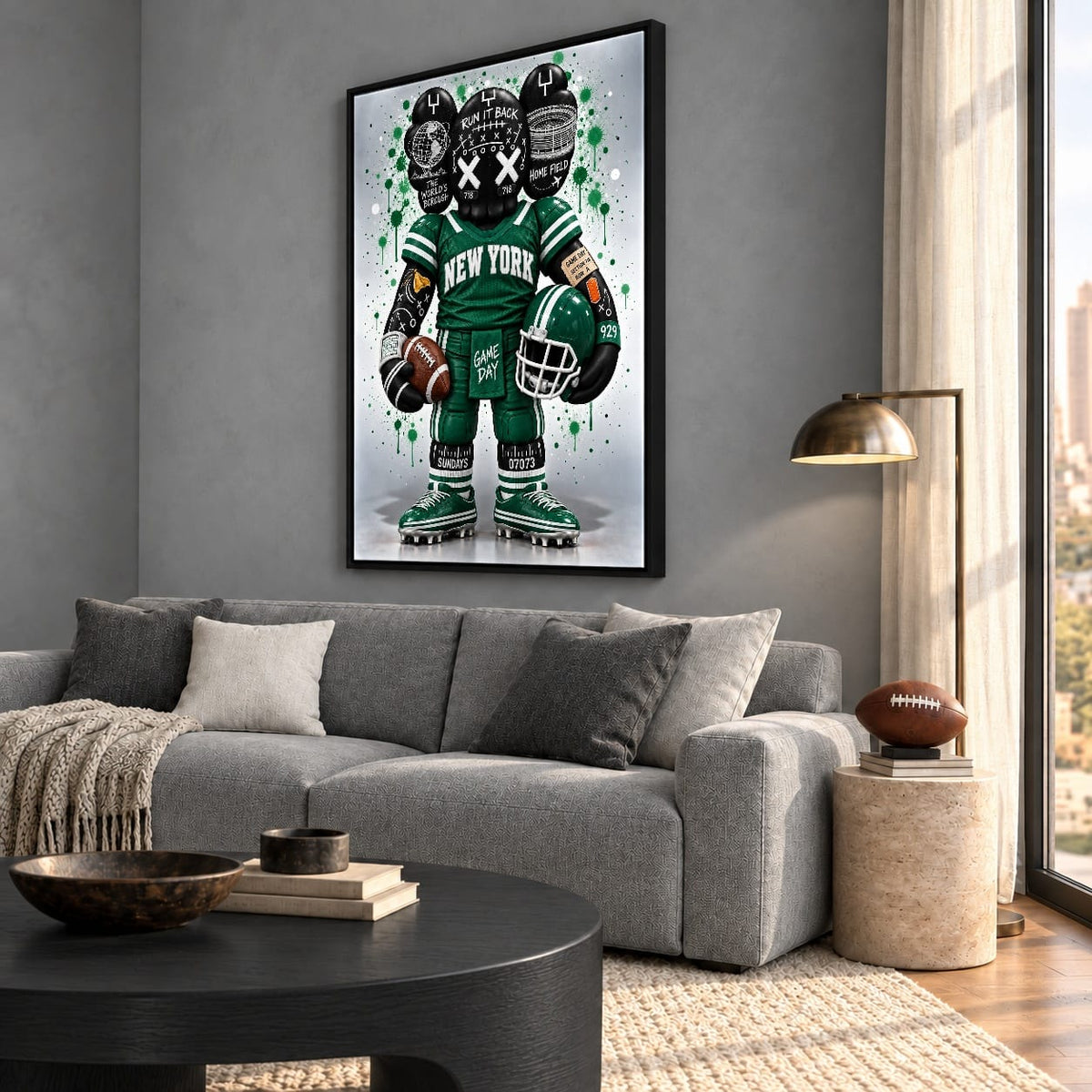 KAWS Style x New York Football – Green & White