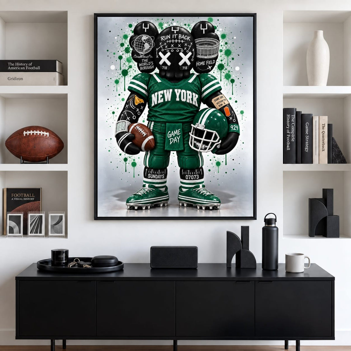 KAWS Style x New York Football – Green & White