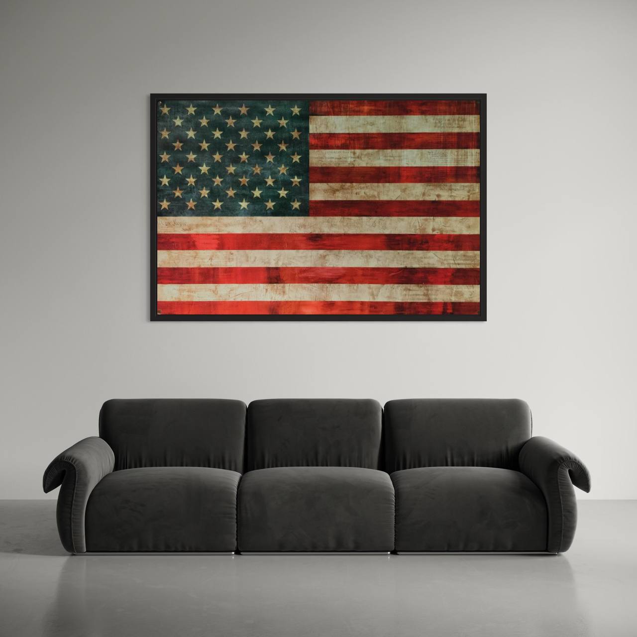 US flag canvas