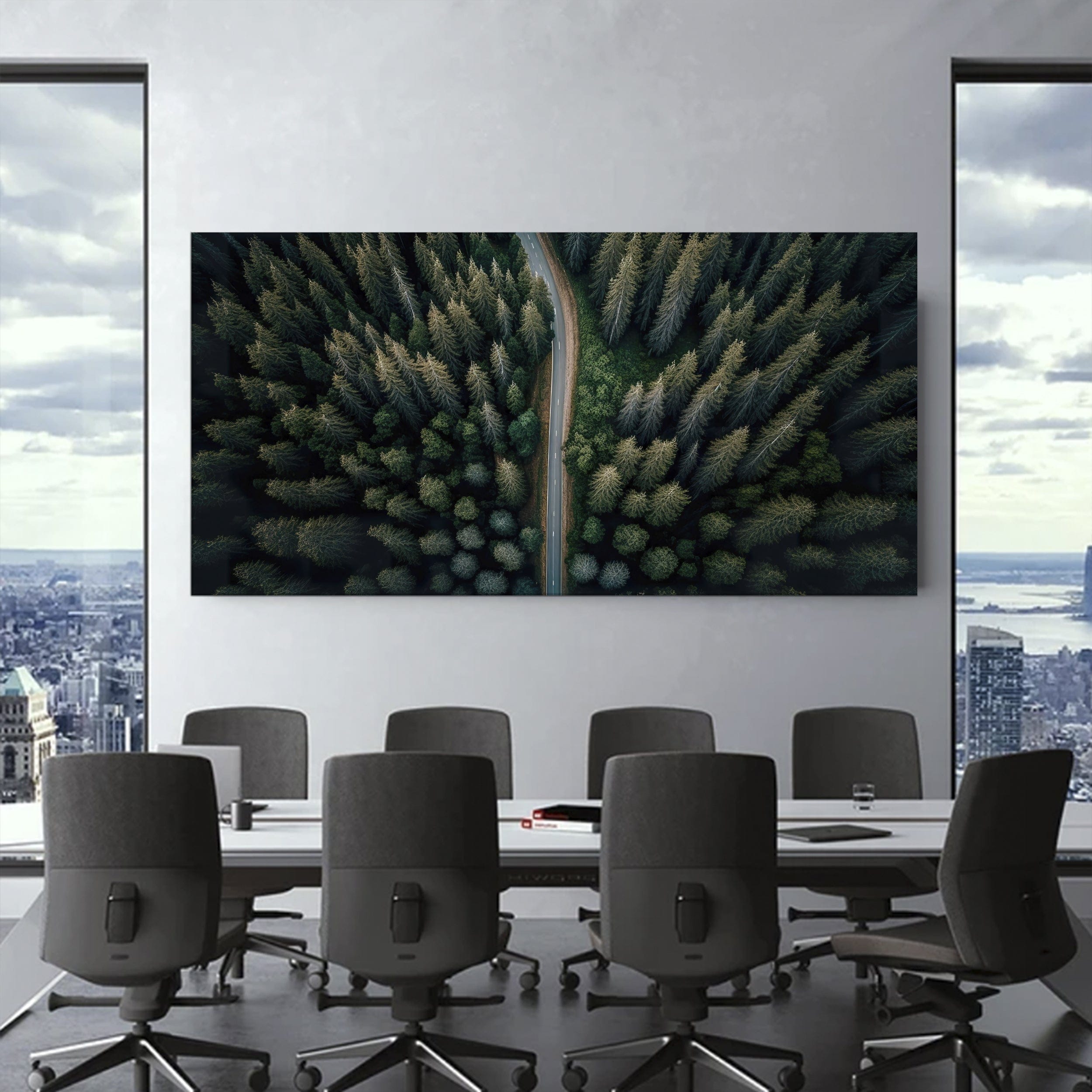 Road In The Pine Forest Canvas Print