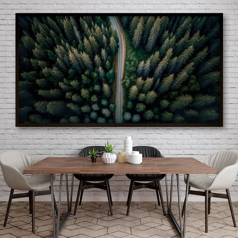 Road In The Pine Forest Canvas Print