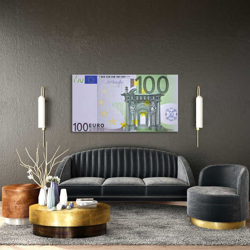 100 EURO Leinwand