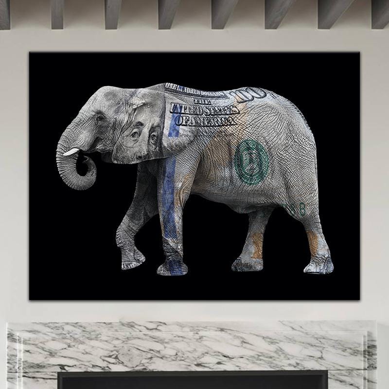 Money Elephant Canvas