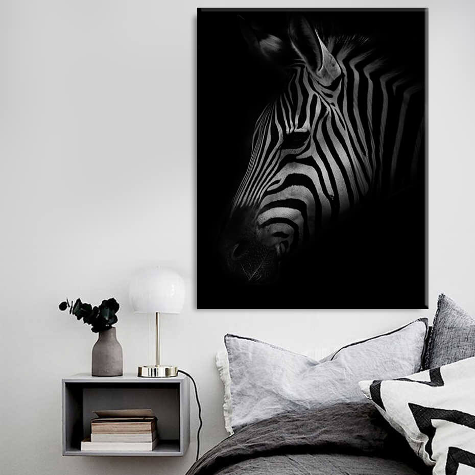 Schwarzes Zebra-Canvas