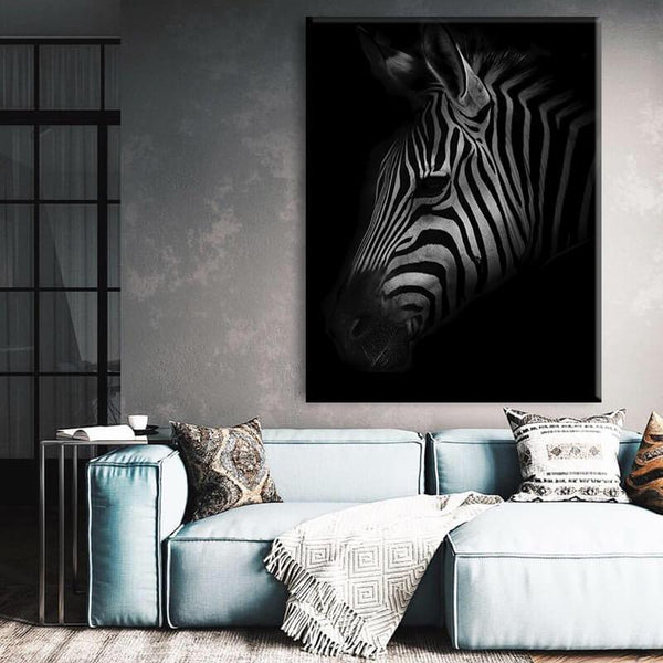 Schwarzes Zebra-Canvas