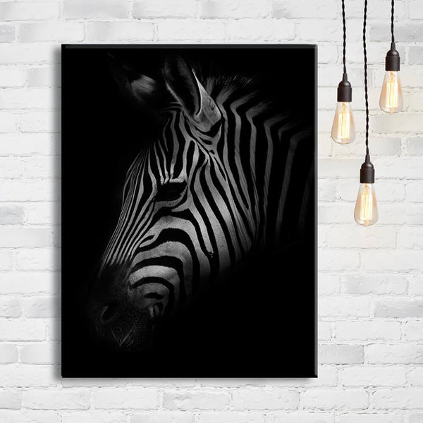 Schwarzes Zebra-Canvas